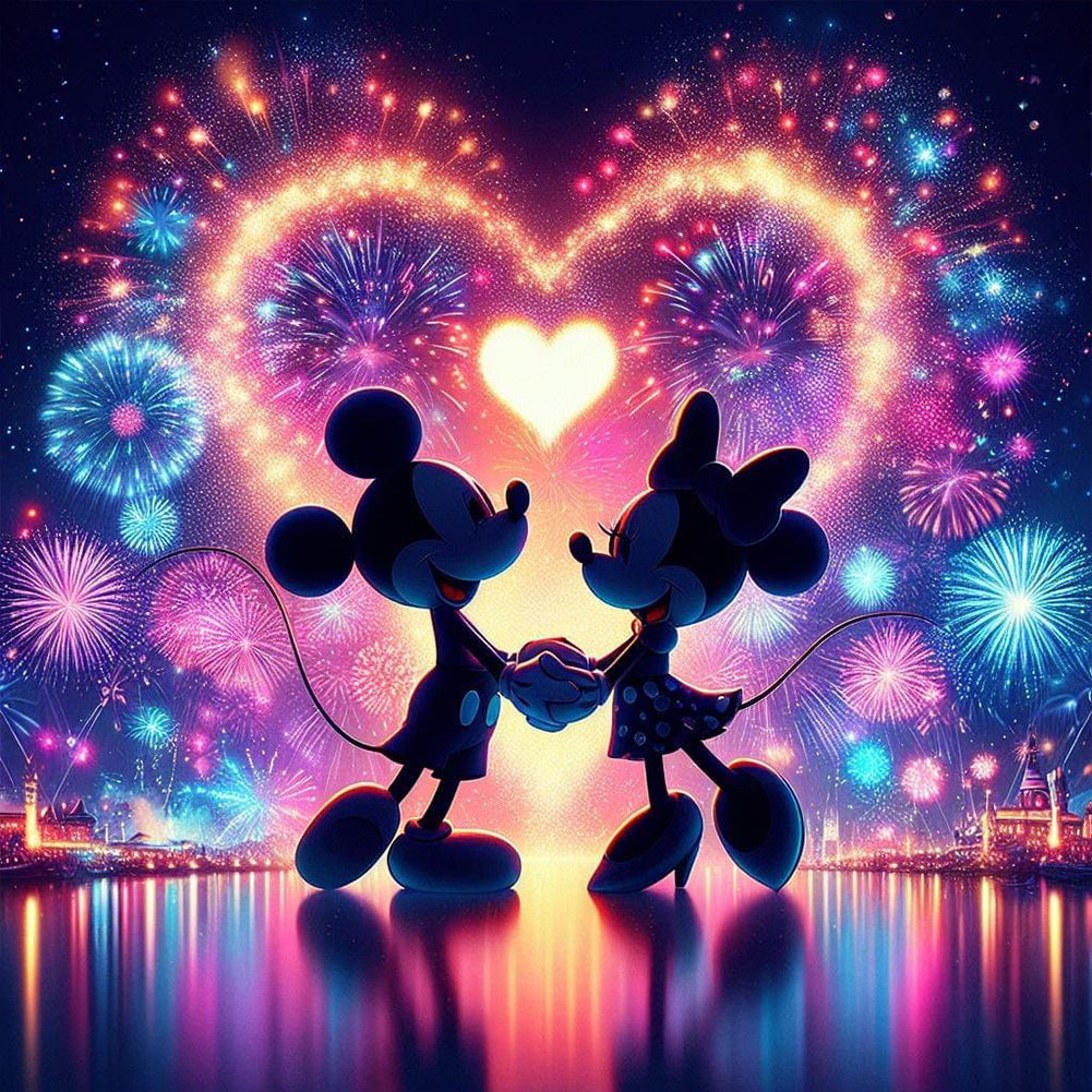 Diamond Painting - Full Round - Mickey Mouse silhouette (30*30CM)
