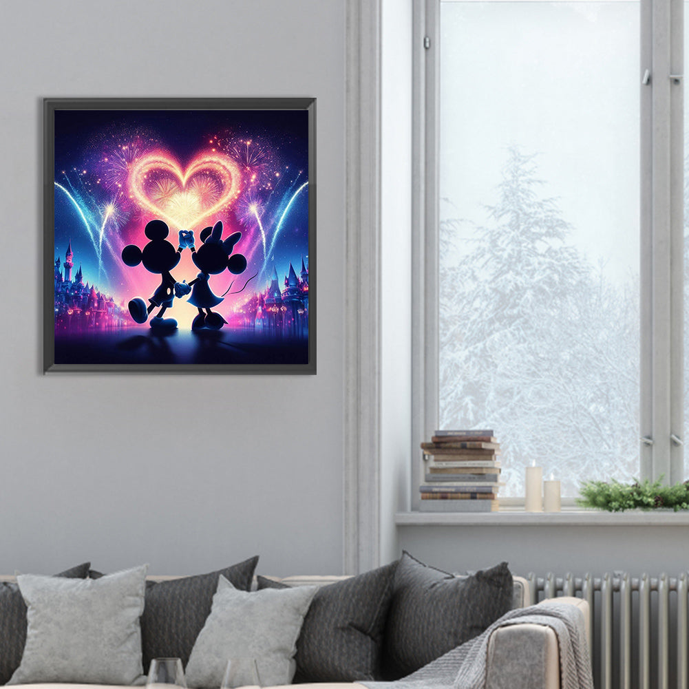 Diamond Painting - Full Round - Mickey Mouse silhouette (30*30CM)