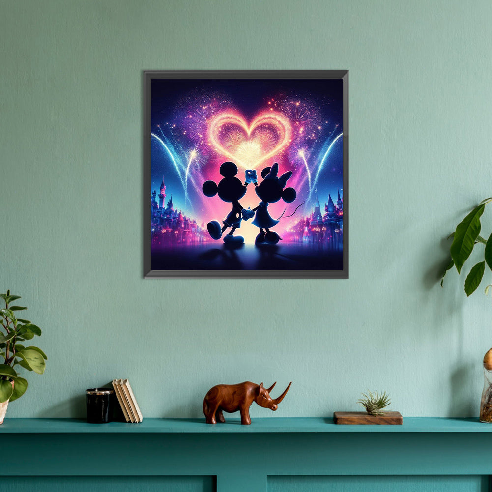 Diamond Painting - Full Round - Mickey Mouse silhouette (30*30CM)