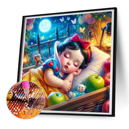 Diamond Painting - Full Round - sleeping snow white (30*30CM)