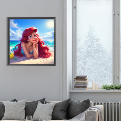Diamond Painting - Full Round - Beautiful modern mermaid princess (30*30CM)