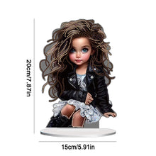 Load image into Gallery viewer, Acrylic Little Girl Diamond Painting Tabletop Ornament Kit for Home Office Decor
