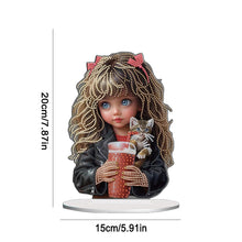 Load image into Gallery viewer, Acrylic Little Girl Diamond Painting Tabletop Ornament Kit for Home Office Decor
