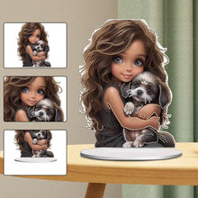 Load image into Gallery viewer, Acrylic Little Girl Diamond Painting Tabletop Ornament Kit for Home Office Decor
