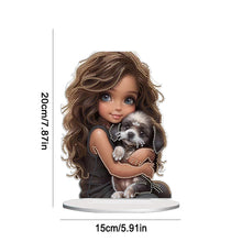 Load image into Gallery viewer, Acrylic Little Girl Diamond Painting Tabletop Ornament Kit for Home Office Decor
