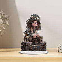 Load image into Gallery viewer, Acrylic Little Girl Diamond Painting Tabletop Ornament Kit for Home Office Decor
