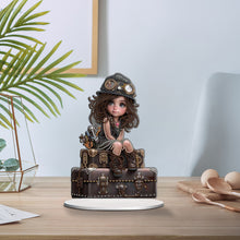 Load image into Gallery viewer, Acrylic Little Girl Diamond Painting Tabletop Ornament Kit for Home Office Decor
