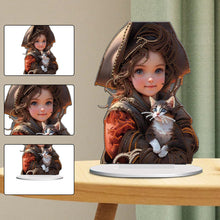 Load image into Gallery viewer, Acrylic Little Girl Diamond Painting Tabletop Ornament Kit for Home Office Decor
