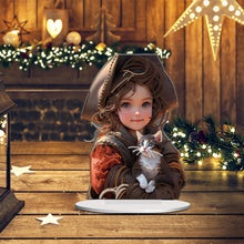 Load image into Gallery viewer, Acrylic Little Girl Diamond Painting Tabletop Ornament Kit for Home Office Decor
