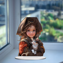 Load image into Gallery viewer, Acrylic Little Girl Diamond Painting Tabletop Ornament Kit for Home Office Decor
