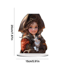 Load image into Gallery viewer, Acrylic Little Girl Diamond Painting Tabletop Ornament Kit for Home Office Decor
