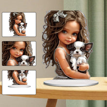 Load image into Gallery viewer, Acrylic Little Girl Diamond Painting Tabletop Ornament Kit for Home Office Decor
