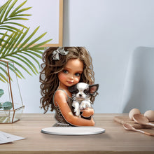 Load image into Gallery viewer, Acrylic Little Girl Diamond Painting Tabletop Ornament Kit for Home Office Decor
