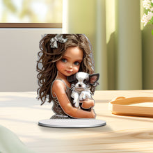 Load image into Gallery viewer, Acrylic Little Girl Diamond Painting Tabletop Ornament Kit for Home Office Decor
