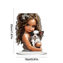 Load image into Gallery viewer, Acrylic Little Girl Diamond Painting Tabletop Ornament Kit for Home Office Decor
