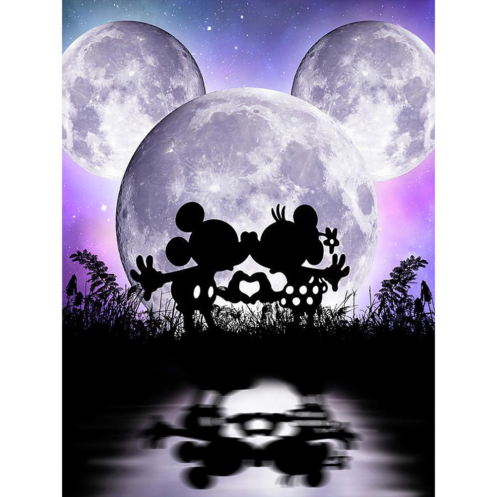 Diamond Painting - Full Round - Silhouette--Mickey Mouse (30*40CM)