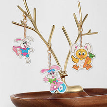 Load image into Gallery viewer, 8/15PCS Animals Double Sided Diamond Painting Art Keychain Pendant for Beginners
