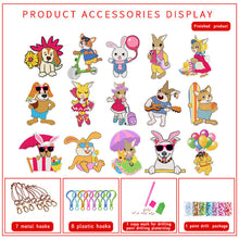 Load image into Gallery viewer, 15PCS Double Sided Diamond Painting Keychain for Beginners (Cartoon Animals)
