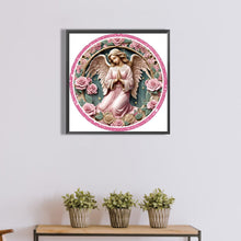 Load image into Gallery viewer, Diamond Painting - Full Square - pink flower angel (30*30CM)
