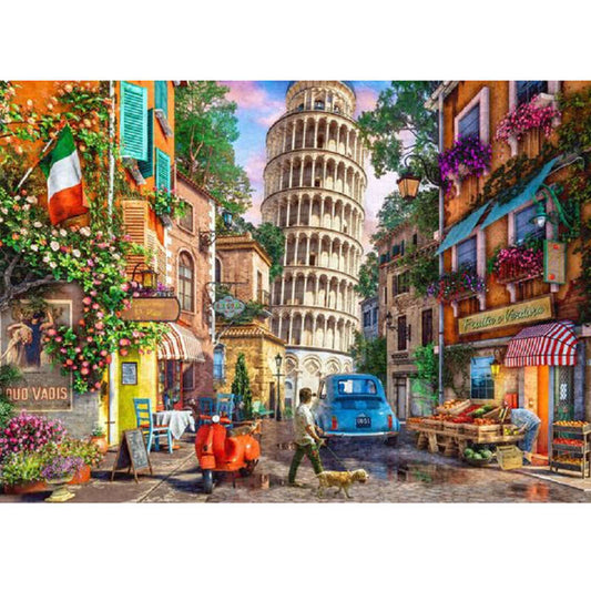 Diamond Painting - Full Square - leaning tower street of pisa (40*30CM)