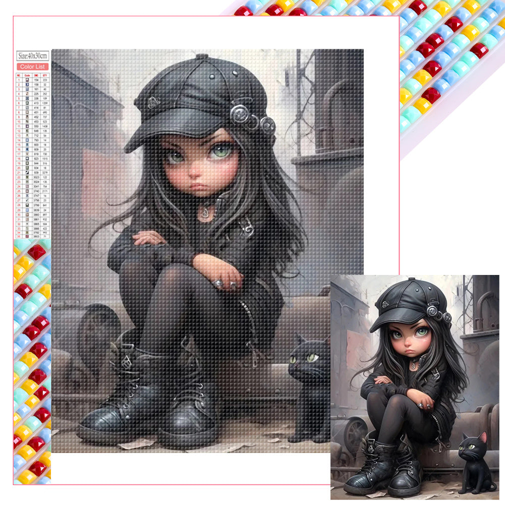 Diamond Painting - Full Square - cute girl (30*40CM)