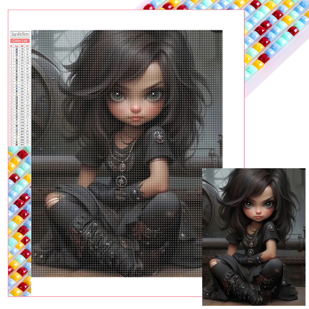 Diamond Painting - Full Square - cute girl (30*40CM)