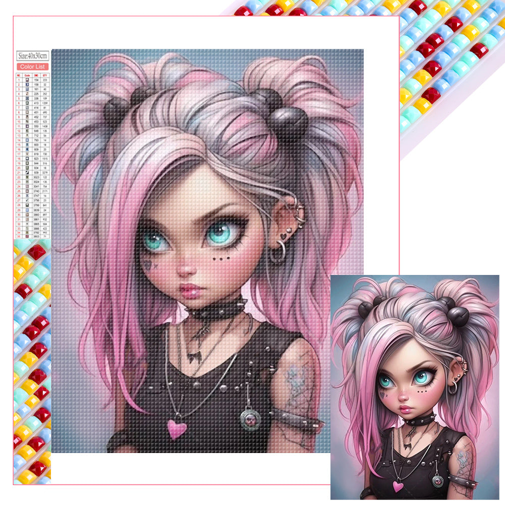 Diamond Painting - Full Square - cute girl (30*40CM)