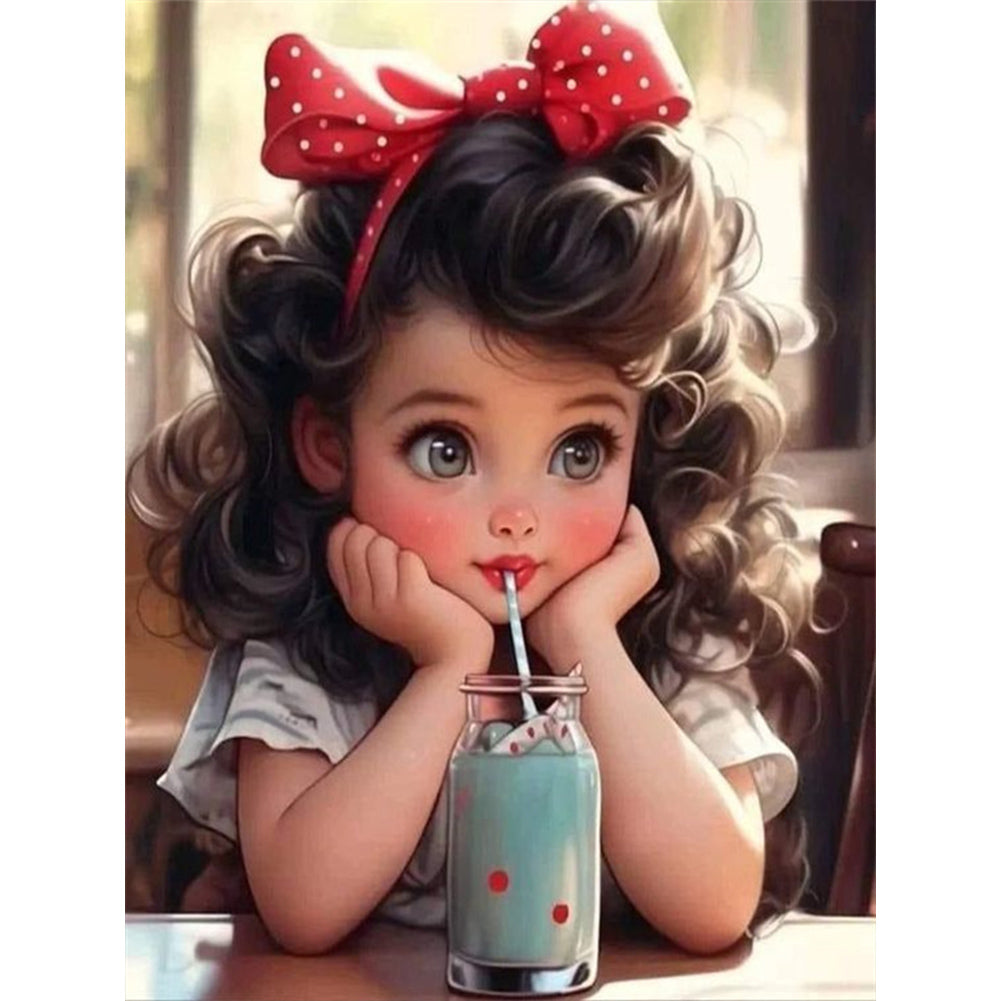 Diamond Painting - Full Square - cute girl (30*40CM)