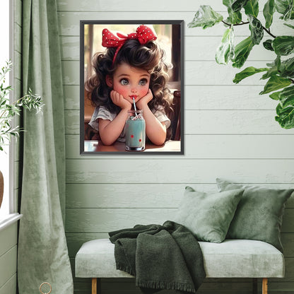 Diamond Painting - Full Square - cute girl (30*40CM)
