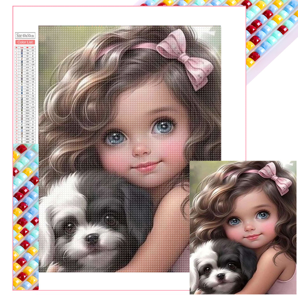Diamond Painting - Full Square - little girl (40*50CM)