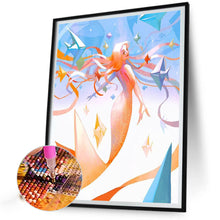 Load image into Gallery viewer, Diamond Painting - Full Round - Origami mermaid girl (50*60CM)

