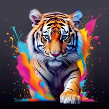 Load image into Gallery viewer, Diamond Painting - Full Round - Tiger and paint (30*30CM)
