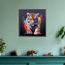 Load image into Gallery viewer, Diamond Painting - Full Round - Tiger and paint (30*30CM)
