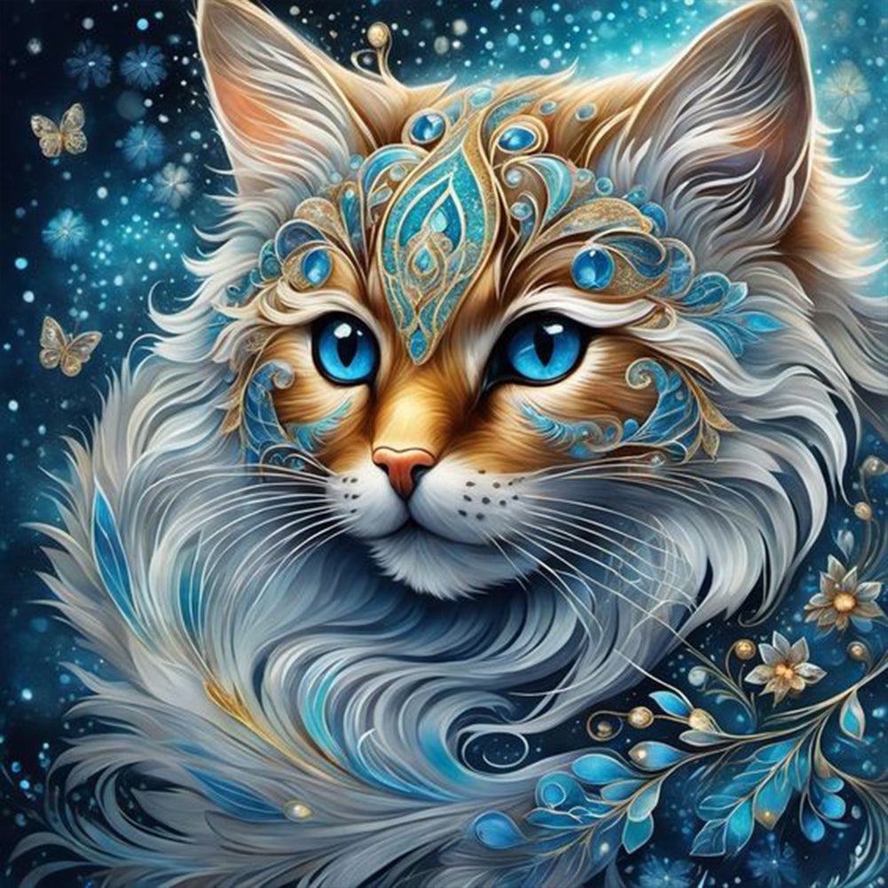 Diamond Painting - Full Round - gem cat (30*30CM)