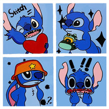 Load image into Gallery viewer, Diamond Painting - Full Round - Stitch four-frame comics (30*30CM)
