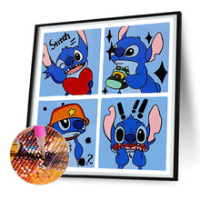 Load image into Gallery viewer, Diamond Painting - Full Round - Stitch four-frame comics (30*30CM)
