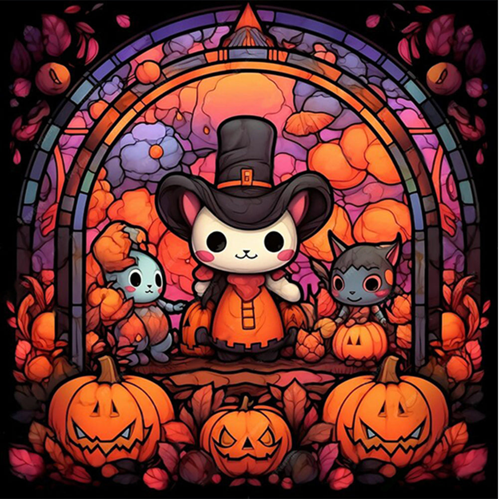 AB Diamond Painting - Full Round - pumpkin party (40*40CM)