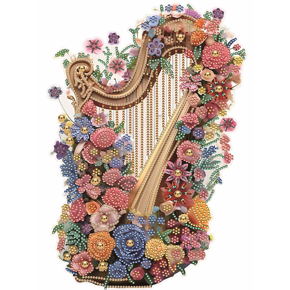 Diamond Painting - Partial Special Shaped - color musical instruments (30*40CM)