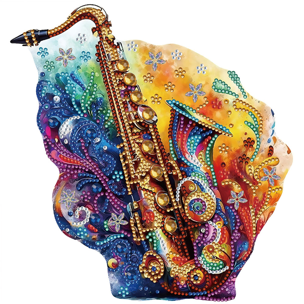 Diamond Painting - Partial Special Shaped - color musical instruments (30*30CM)