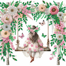 Load image into Gallery viewer, Diamond Painting - Partial Special Shaped - flower girl (30*30CM)

