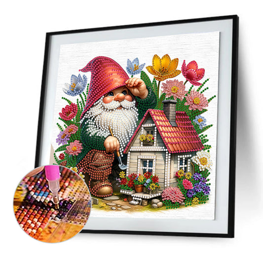 Diamond Painting - Partial Special Shaped - Easter Garden Gnome (30*30CM)