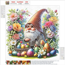 Load image into Gallery viewer, Diamond Painting - Partial Special Shaped - Easter Garden Gnome (30*30CM)
