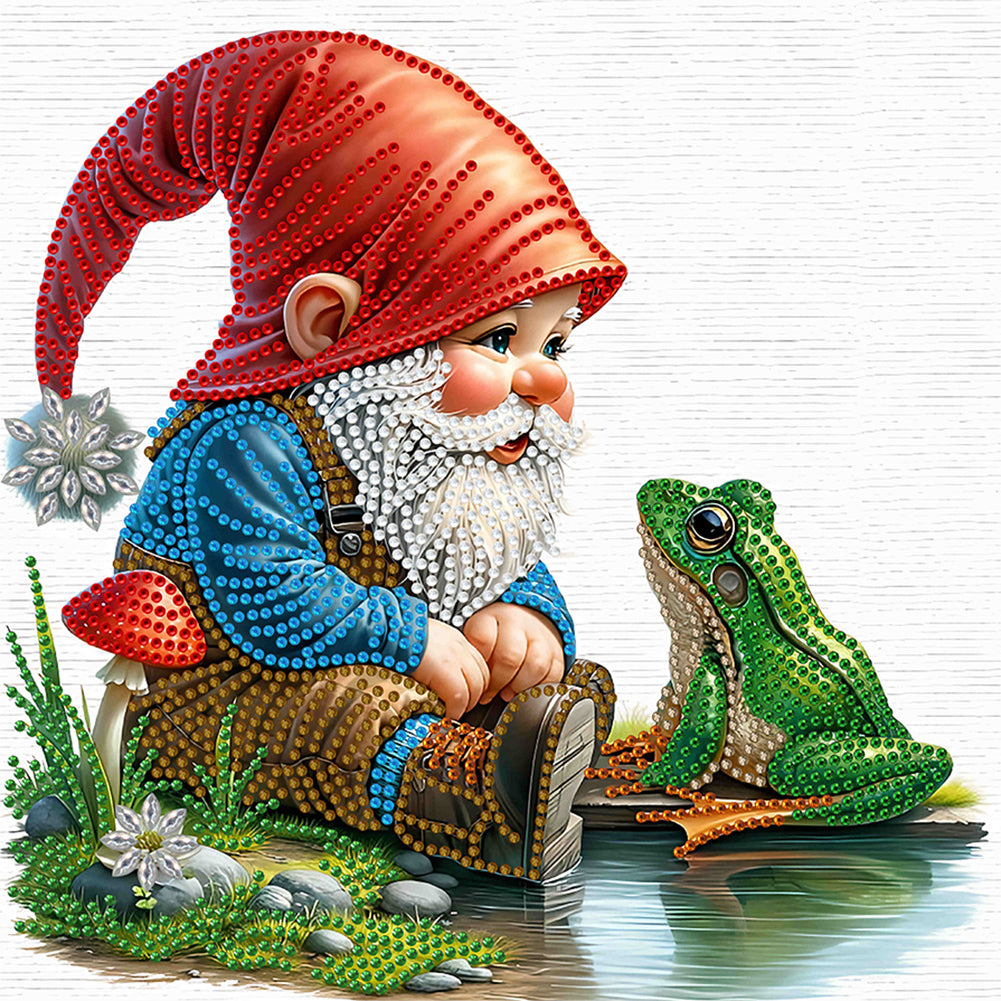 Diamond Painting - Partial Special Shaped - Easter Garden Gnome (30*30CM)