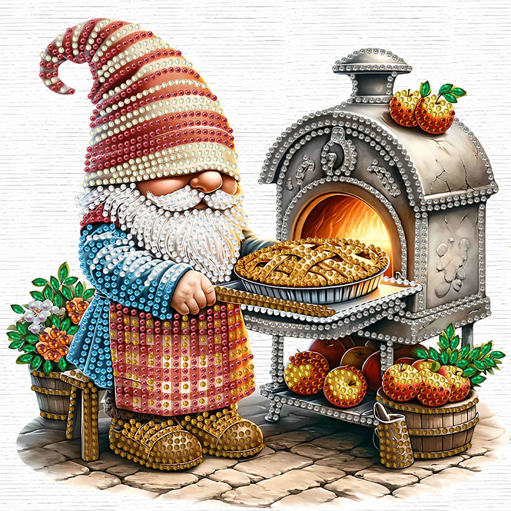 Diamond Painting - Partial Special Shaped - Easter Garden Gnome (30*30CM)