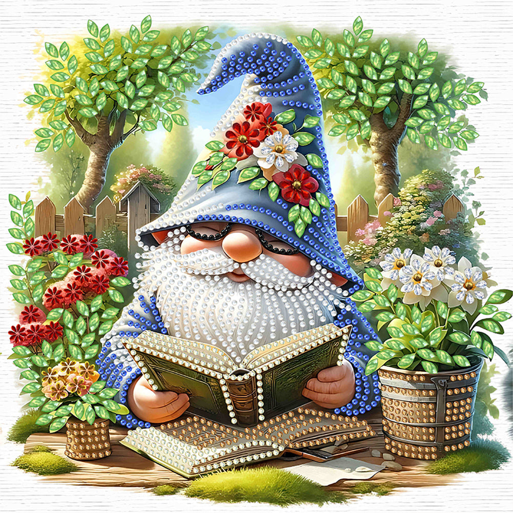 Diamond Painting - Partial Special Shaped - Easter Garden Gnome (30*30CM)