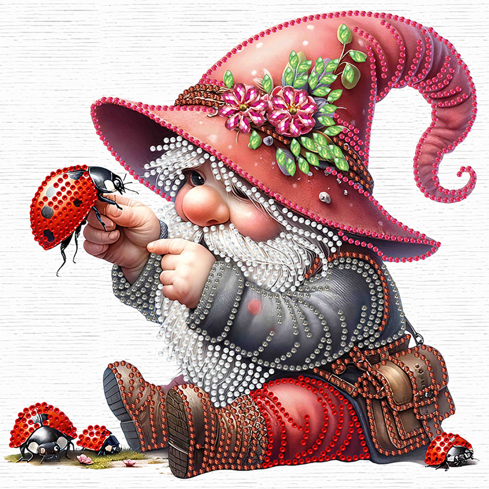 Diamond Painting - Partial Special Shaped - Easter Garden Gnome (30*30CM)