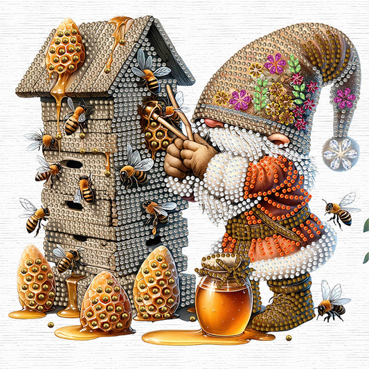 Diamond Painting - Partial Special Shaped - Easter Garden Gnome (30*30CM)