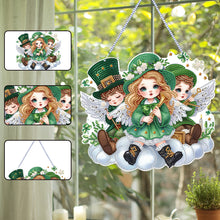Load image into Gallery viewer, Acrylic Clover Angel Single-Sided 5D DIY Diamond Painting Hanging Pendant
