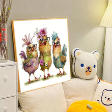Load image into Gallery viewer, Diamond Painting - Full Round - three chickens (40*40CM)
