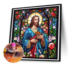 Load image into Gallery viewer, Diamond Painting - Full Round - glass art jesus (30*30CM)
